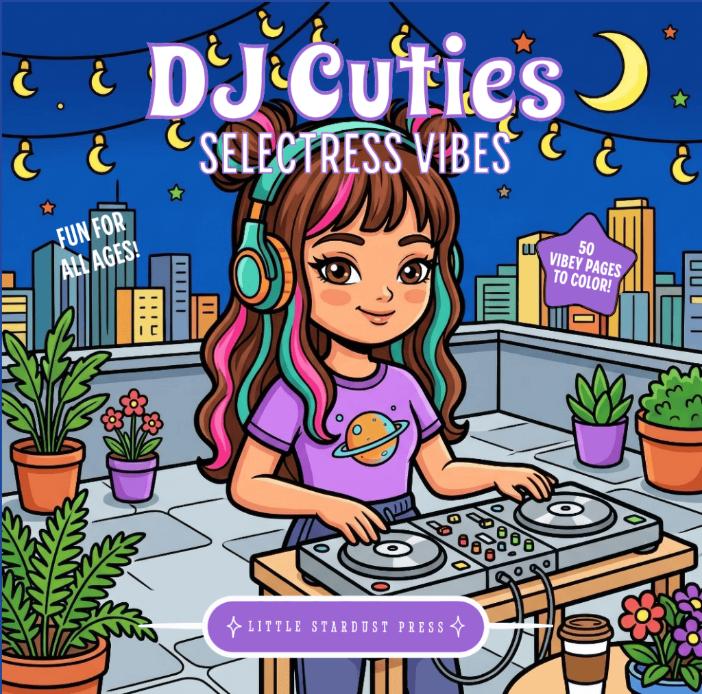 DJ Cuties: Selectress Vibes – Digital Coloring Book