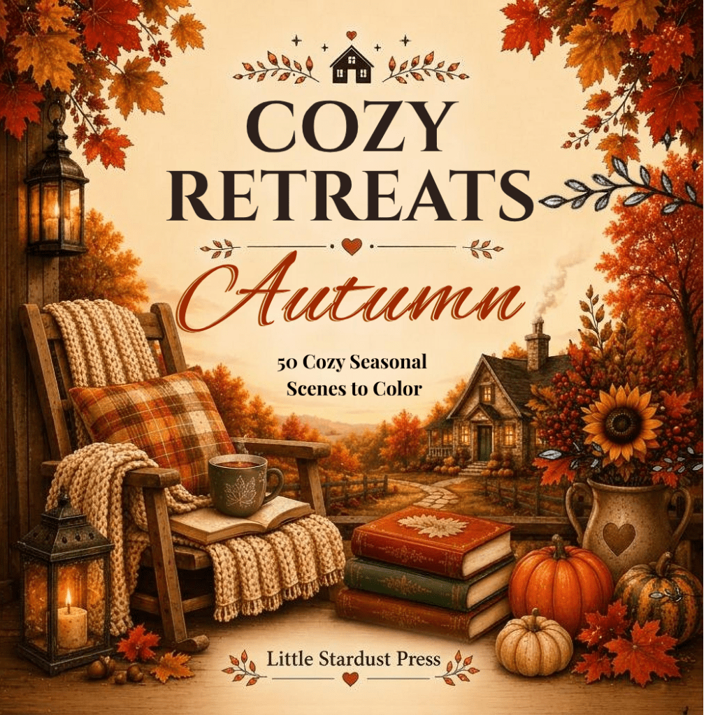 Cozy Retreats: Autumn – Digital Coloring Book