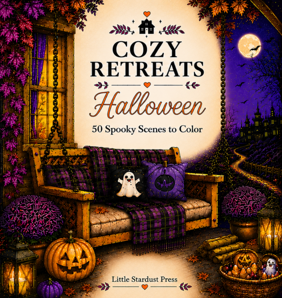 Cozy Retreats: Halloween – Digital Coloring Book