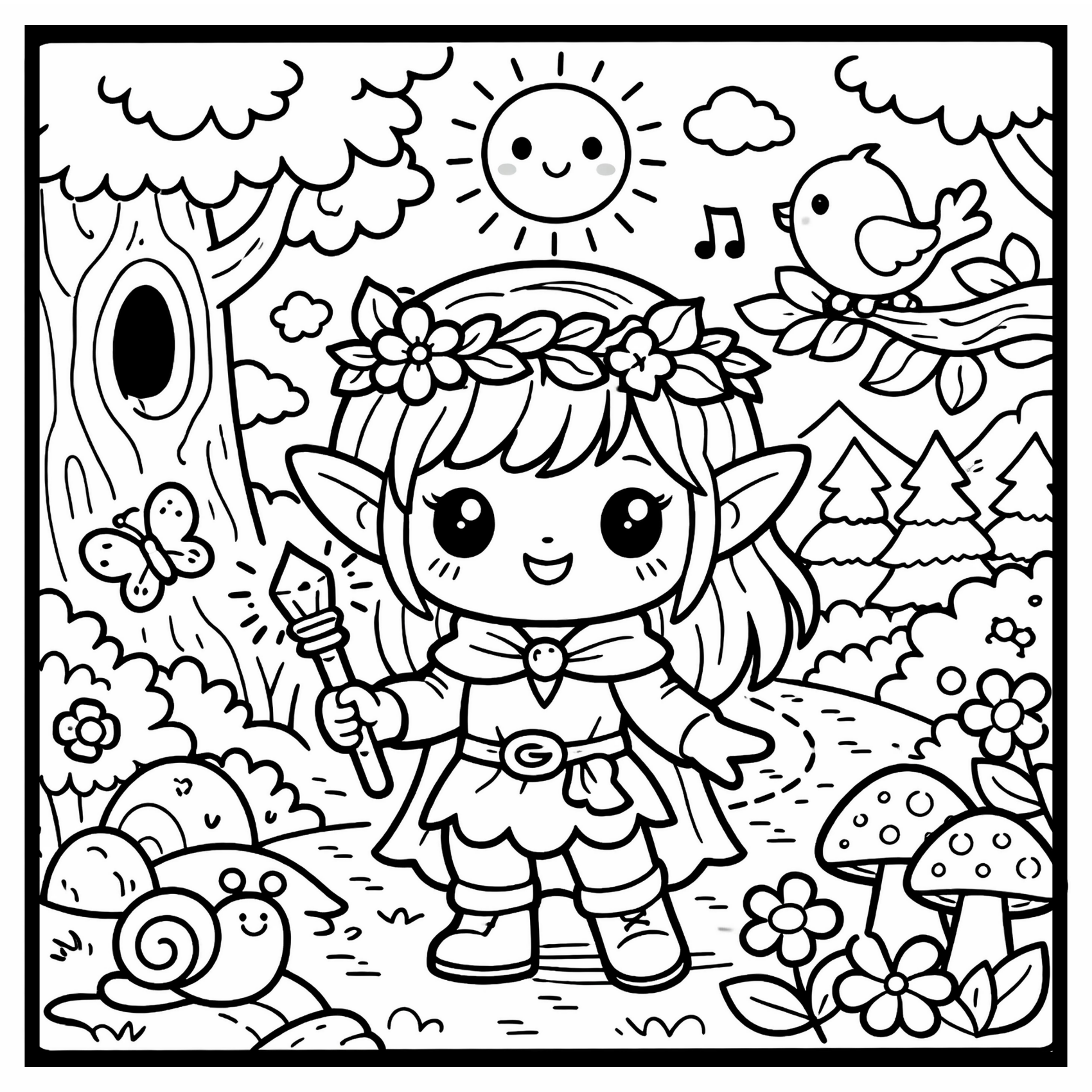 Fantasy Cuties: Creature Coloring Book – Digital Coloring Book - Image 3