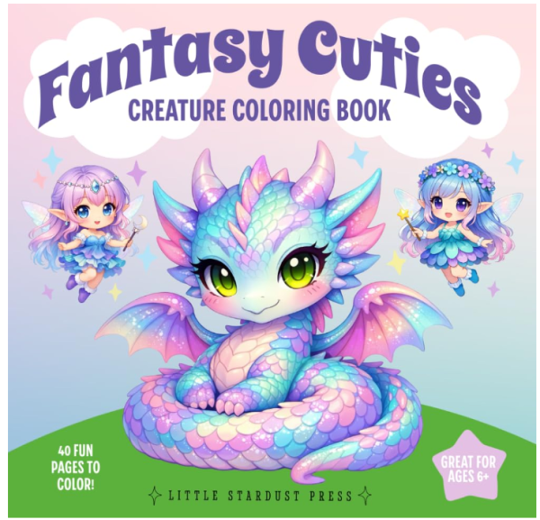 Fantasy Cuties: Creature Coloring Book – Digital Coloring Book