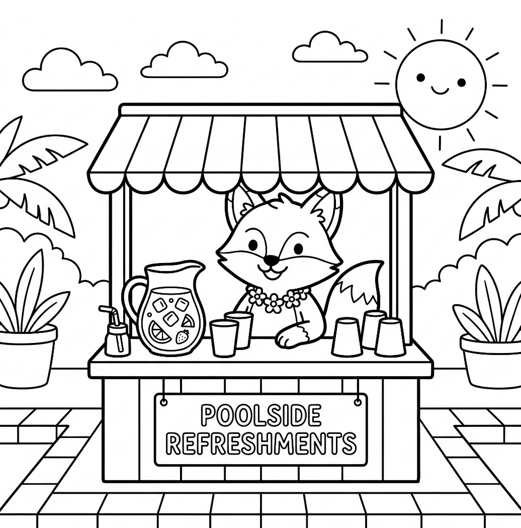 Summertime Cuties: Cozy Summer Days โ Digital Coloring Book - Image 4