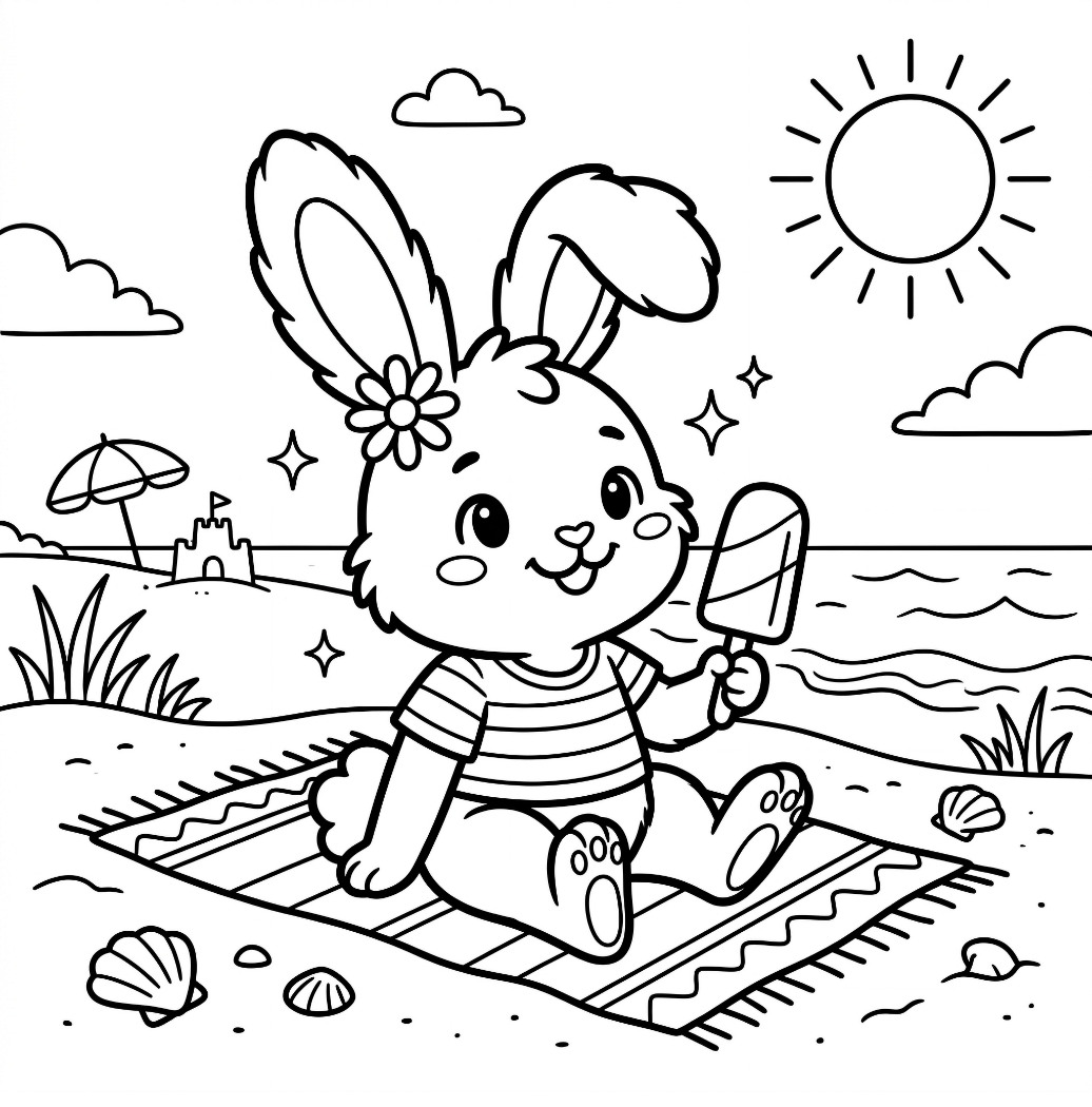 Summertime Cuties: Cozy Summer Days โ Digital Coloring Book - Image 3