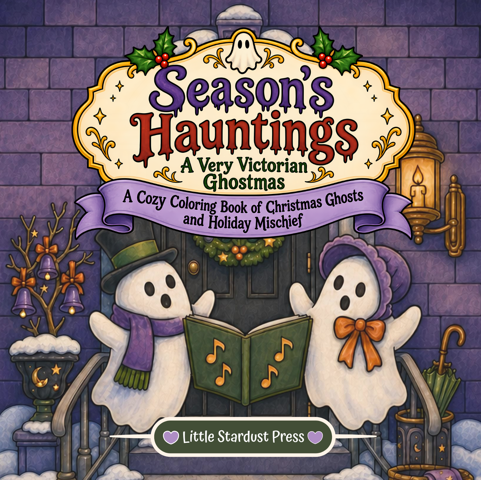 Season’s Hauntings A Very Victorian Ghostmas adult colouring book cover